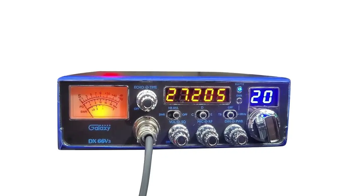 Galaxy Dx 66V3 10 Meter Radio, Drx-9010 External Speaker, Drx-6560 4 Pin Noise Cancelling Dynamic Microphone, Combo 2