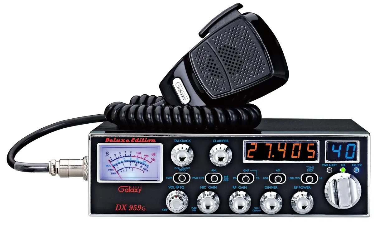 Galaxy Dx 959G Ssb Cb Radio, Drx-9010 External Speaker, Drx-6560 4 Pin Noise Cancelling Dynamic Microphone, Combo 2