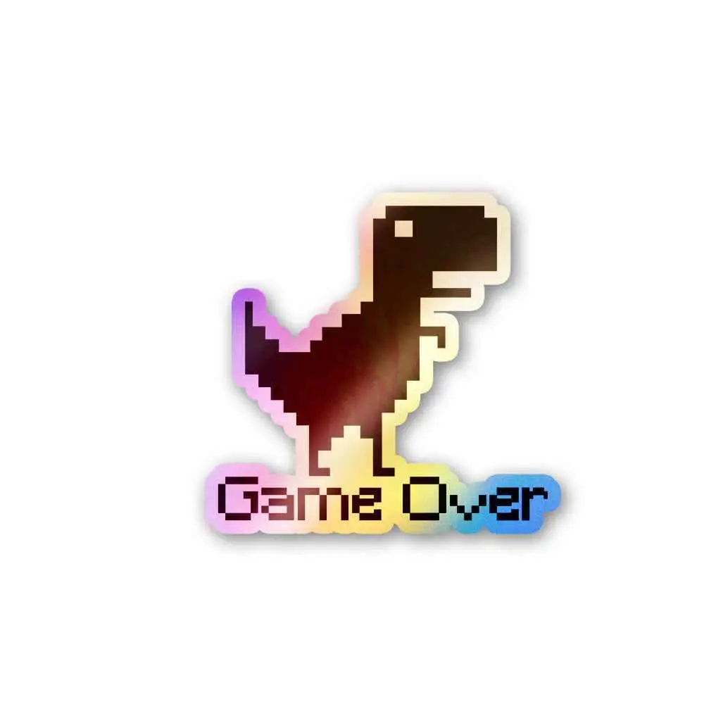 Game Over Holographic Stickers 1