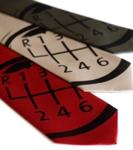 Gear Shift Necktie, Car Guy Tie 1