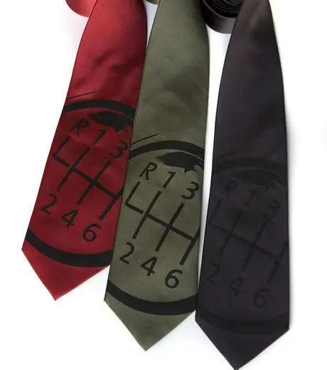 Gear Shift Silk Necktie 1