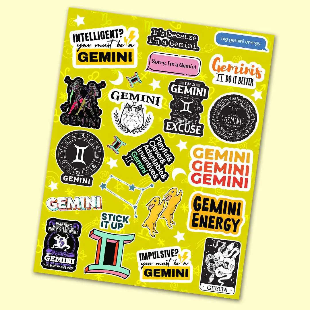 Gemini Mini Stickers Sheet 1