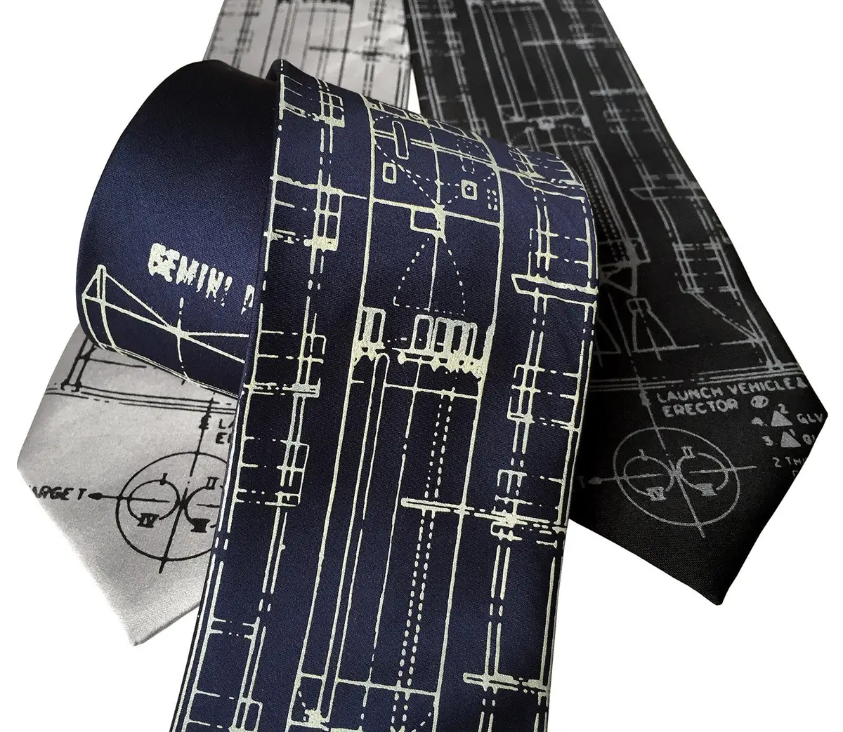Project Gemini Silk Necktie. Titan Launch Vehicle Diagram Tie 1