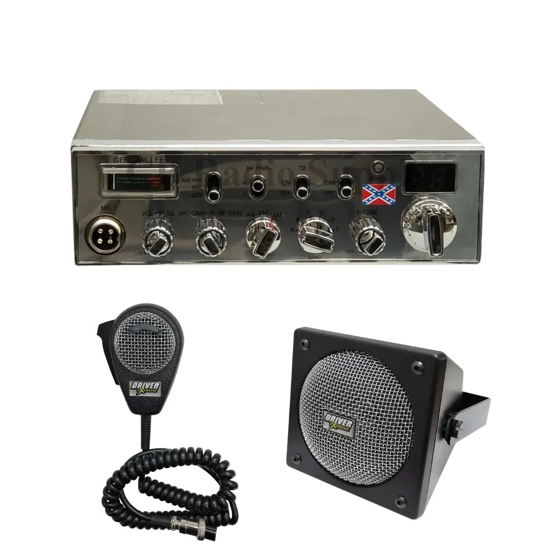General 10 Meter Radio, Drx-9010 External Speaker, Drx-6560 4 Pin Noise Cancelling Dynamic Microphone, Combo 1