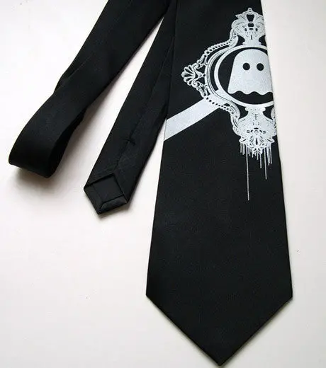 Ghostly International +Cyberoptix Embellished Logo Silk Necktie 1