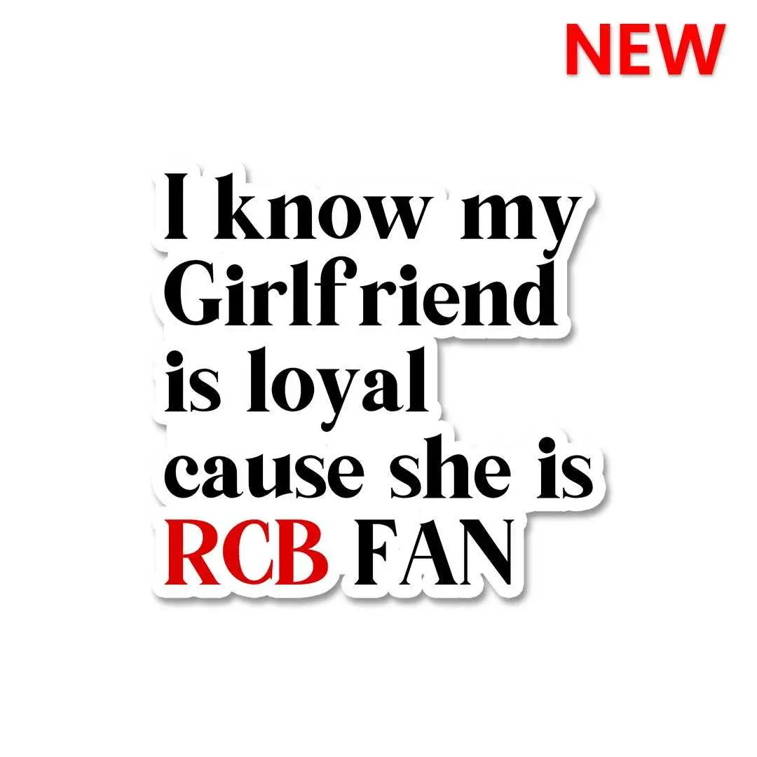 Girlfriend Is Rcb Fan Sticker 1