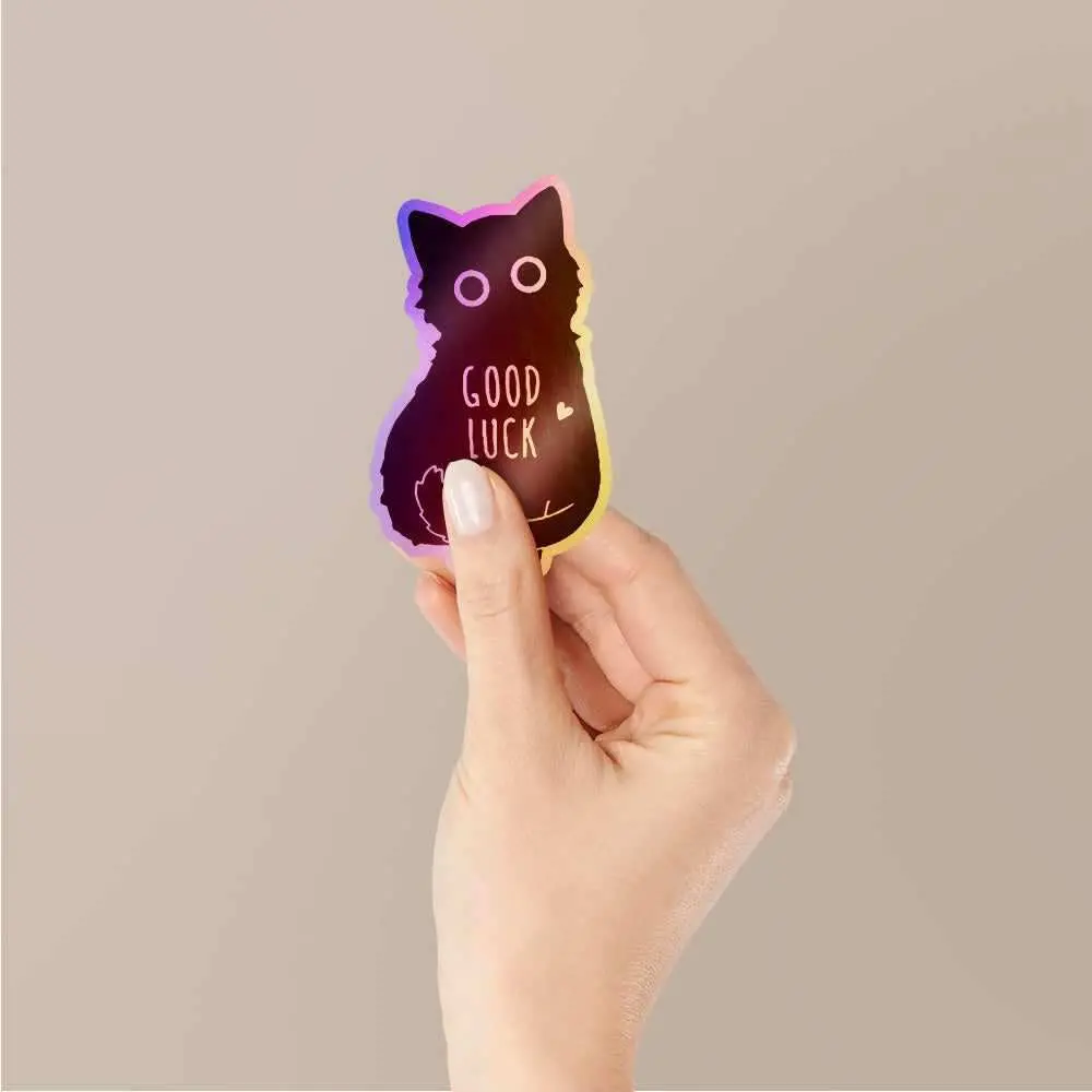 Good Luck Cat Holographic Stickers 2