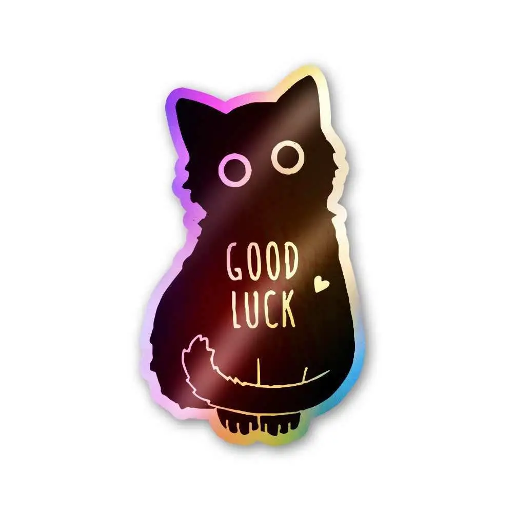 Good Luck Cat Holographic Stickers 1