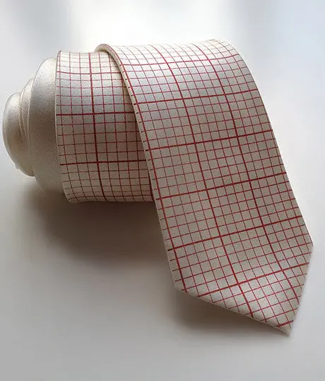 Graph Paper Silk Necktie 2