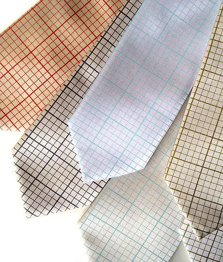 Graph Paper Silk Necktie 1
