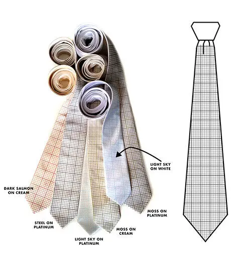 Graph Paper Necktie, Grid Paper Tie. 2