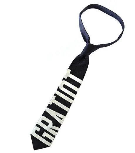 Bus Scroll Necktie: Gratiot Avenue, Microfiber 1