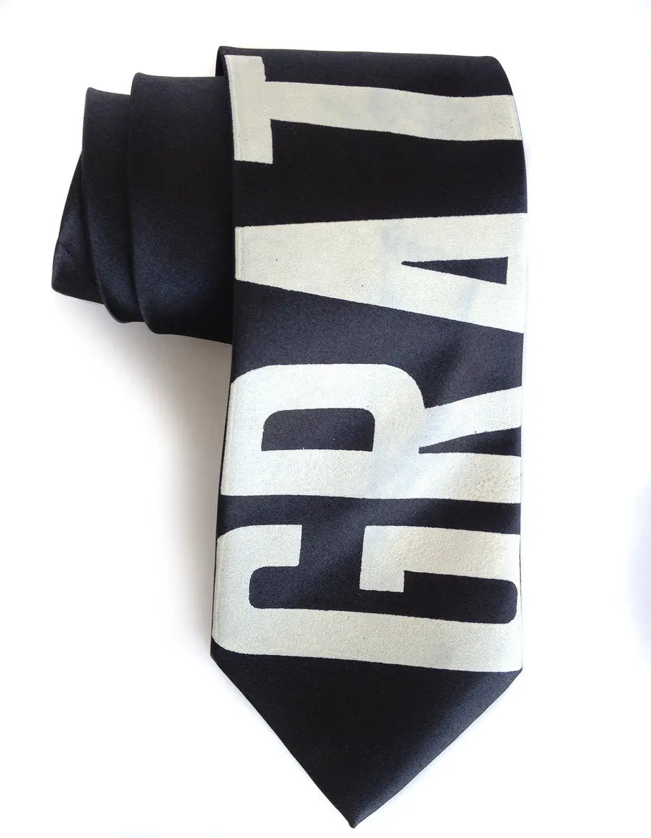 Bus Scroll Necktie: Gratiot Avenue, Silk 1