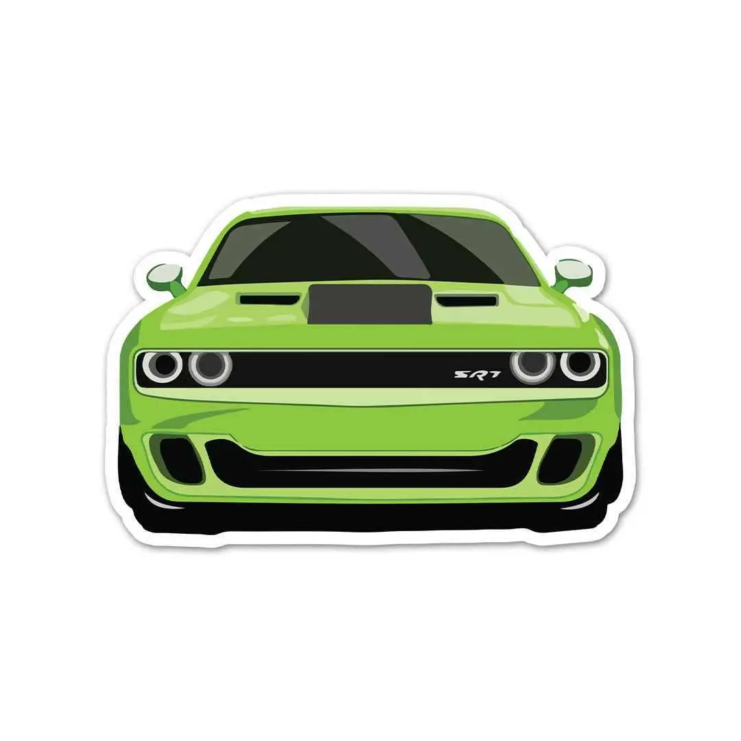 Green Vintage Muscle Sticker 2
