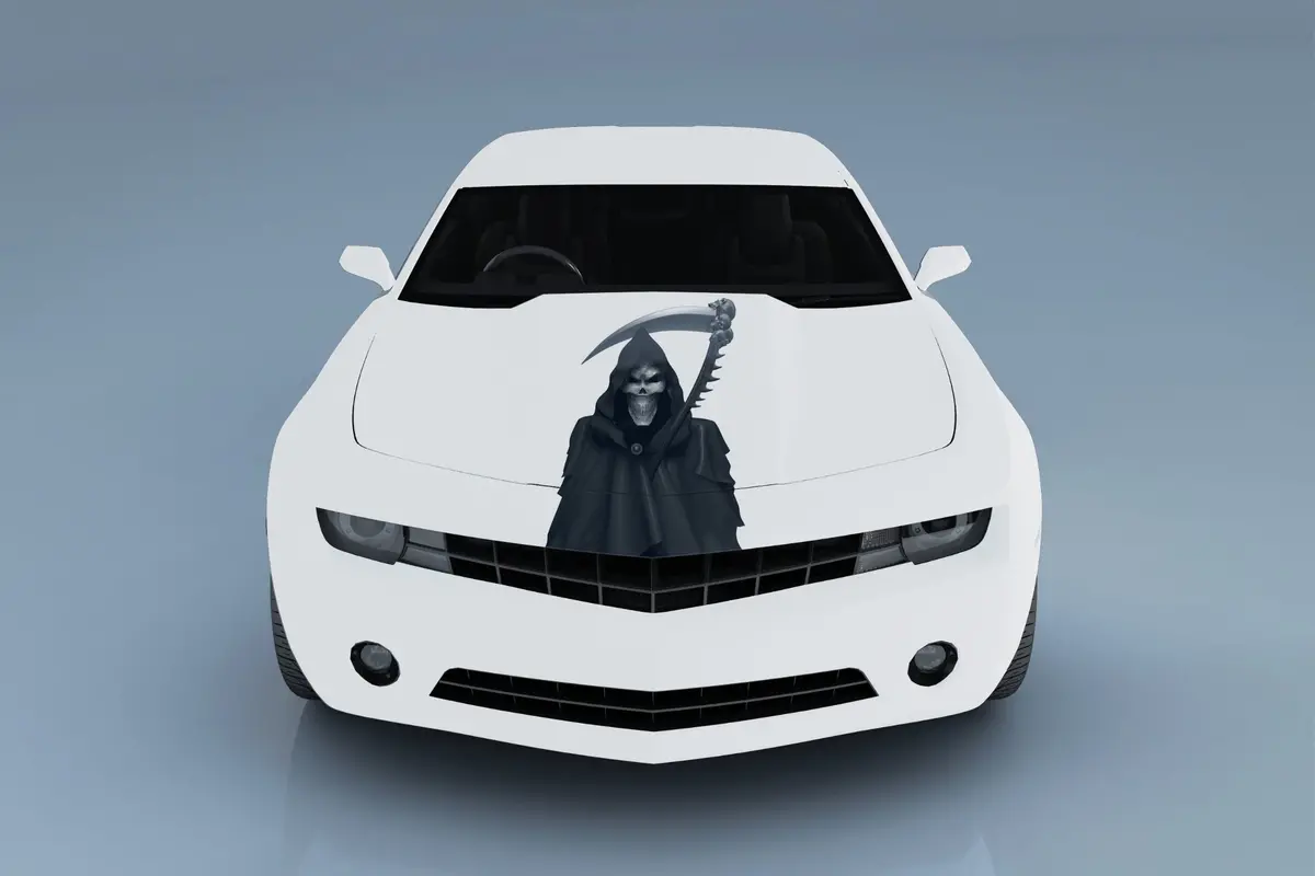 Grim Reaper Vinyl Graphics Decal For Car Hood & Truck Tailgate 2