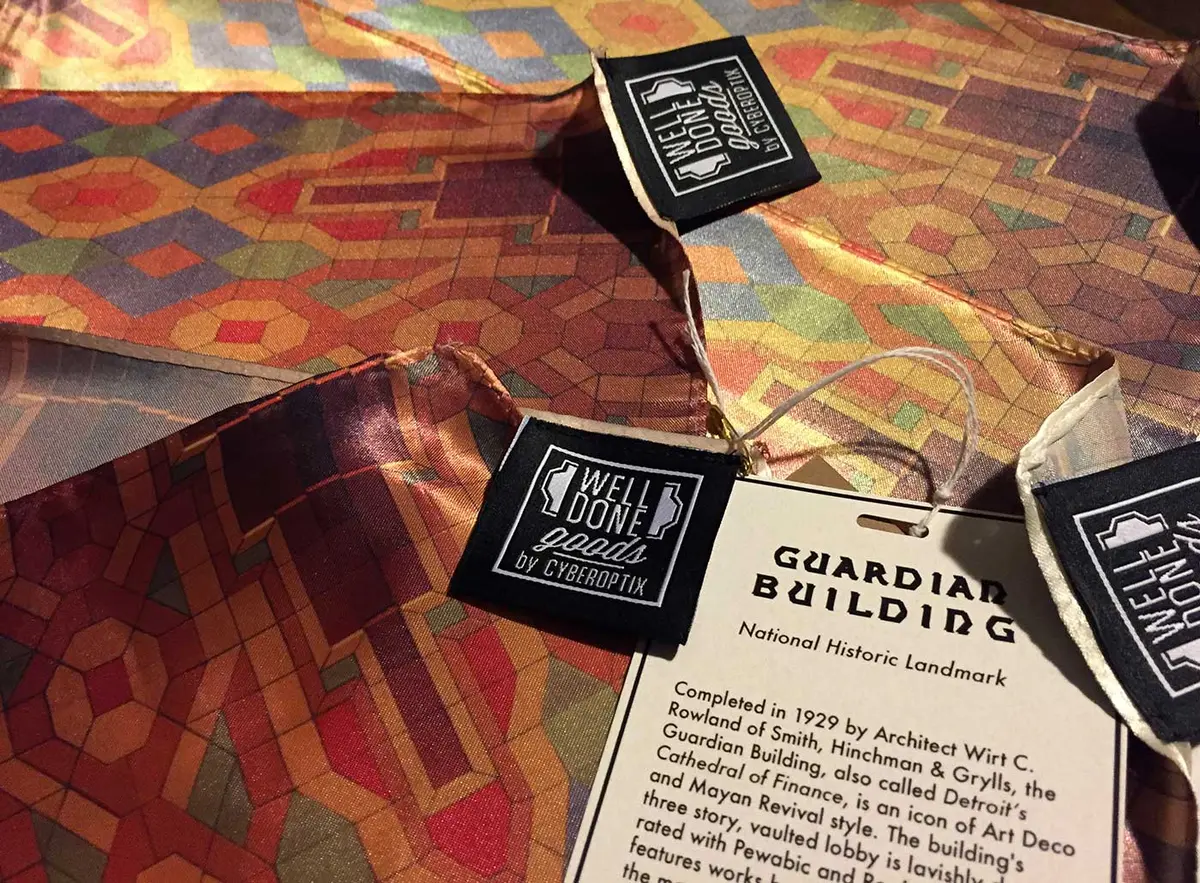 Guardian Building Ceiling Print Neck Scarf 2