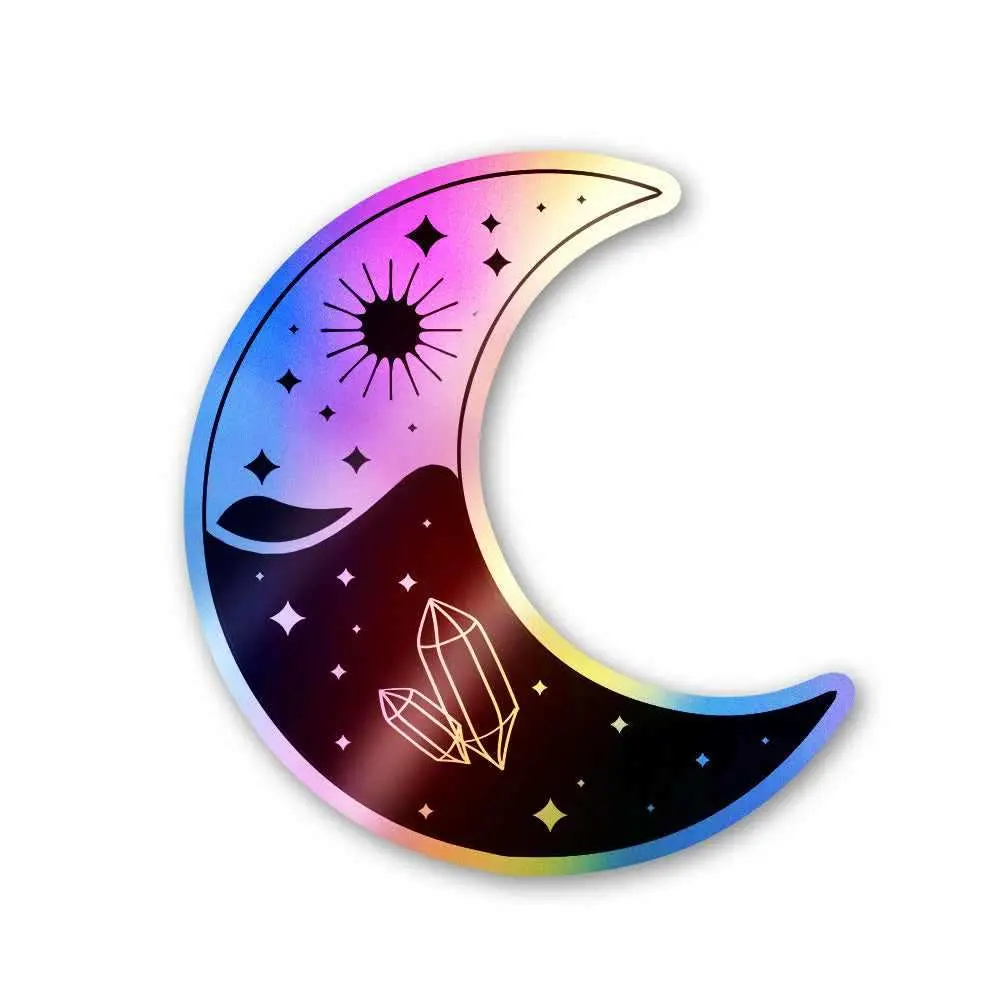 Half Moon Holographic Stickers 1