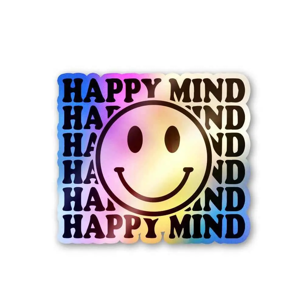 Happy Mind Holographic Stickers 1