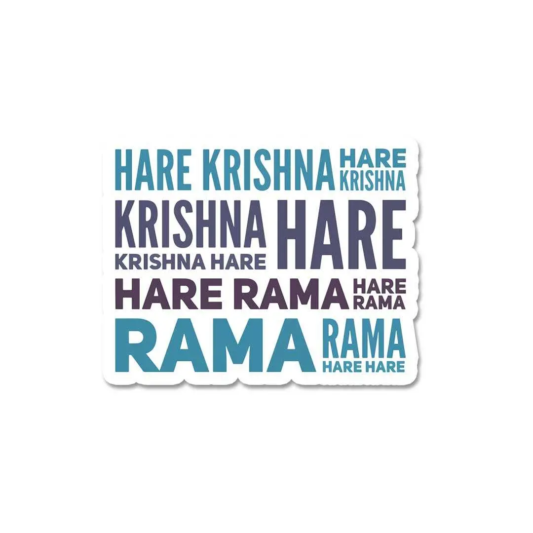 Hare Krishna Hare Rama Sticker 1