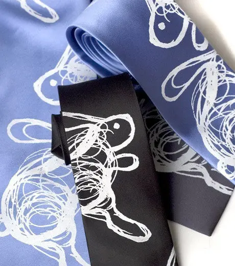 Hare Tie. Bunny Rabbit Microfiber Necktie 1