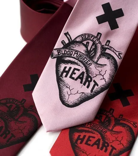 Anatomical Heart Necktie. Heart Attack Tie 1