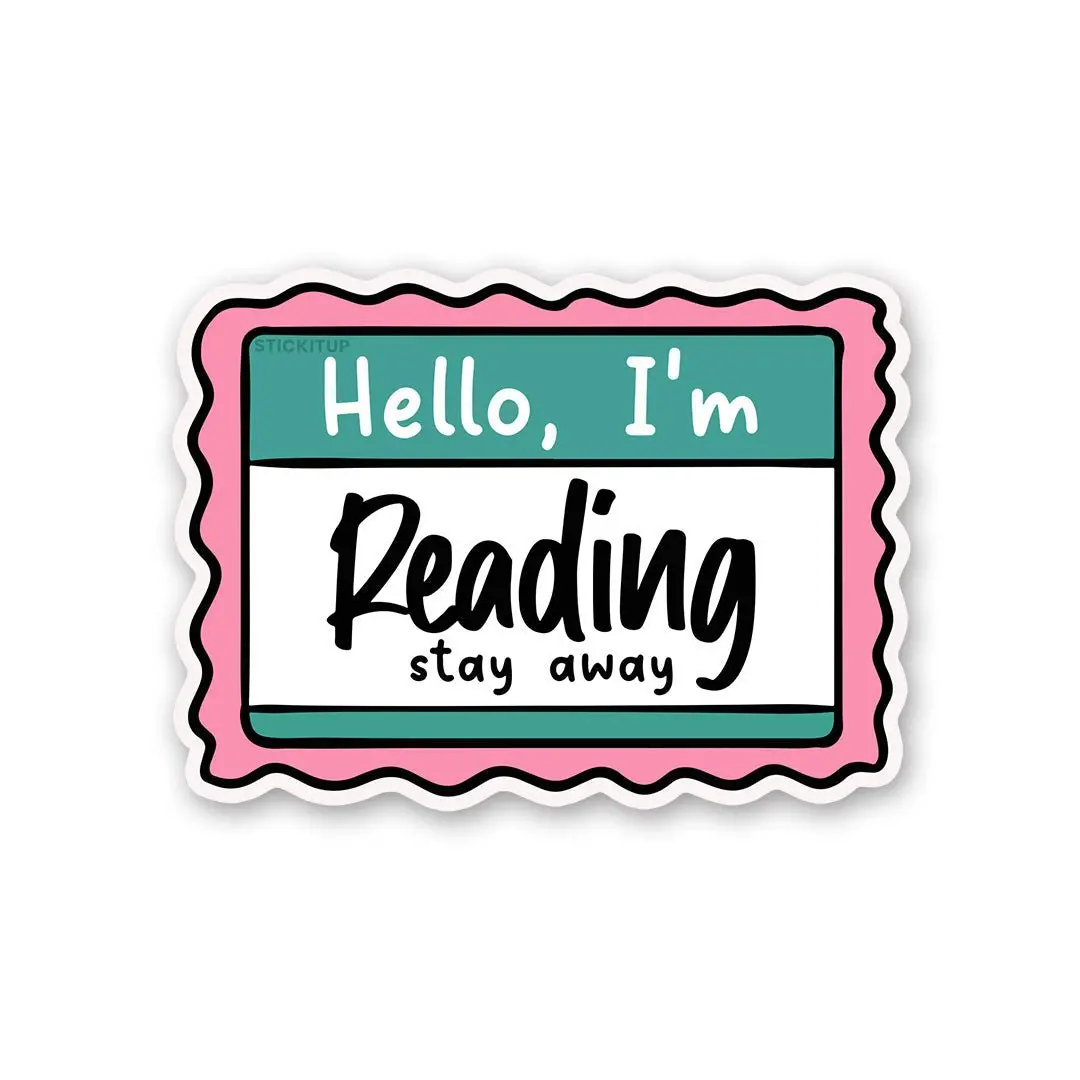 Hello I M Reading Sticker 1
