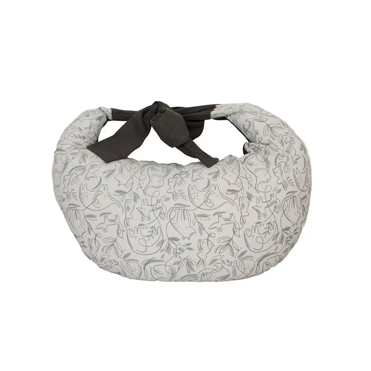 Hippychick Feeding Pillow - Animal Friends Grey 1