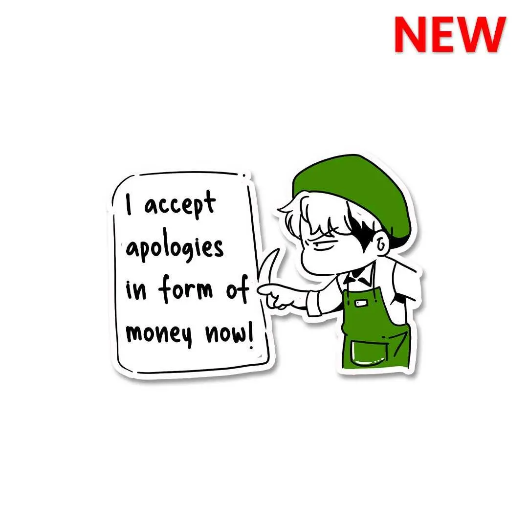 I Accept Apologies Sticker 1