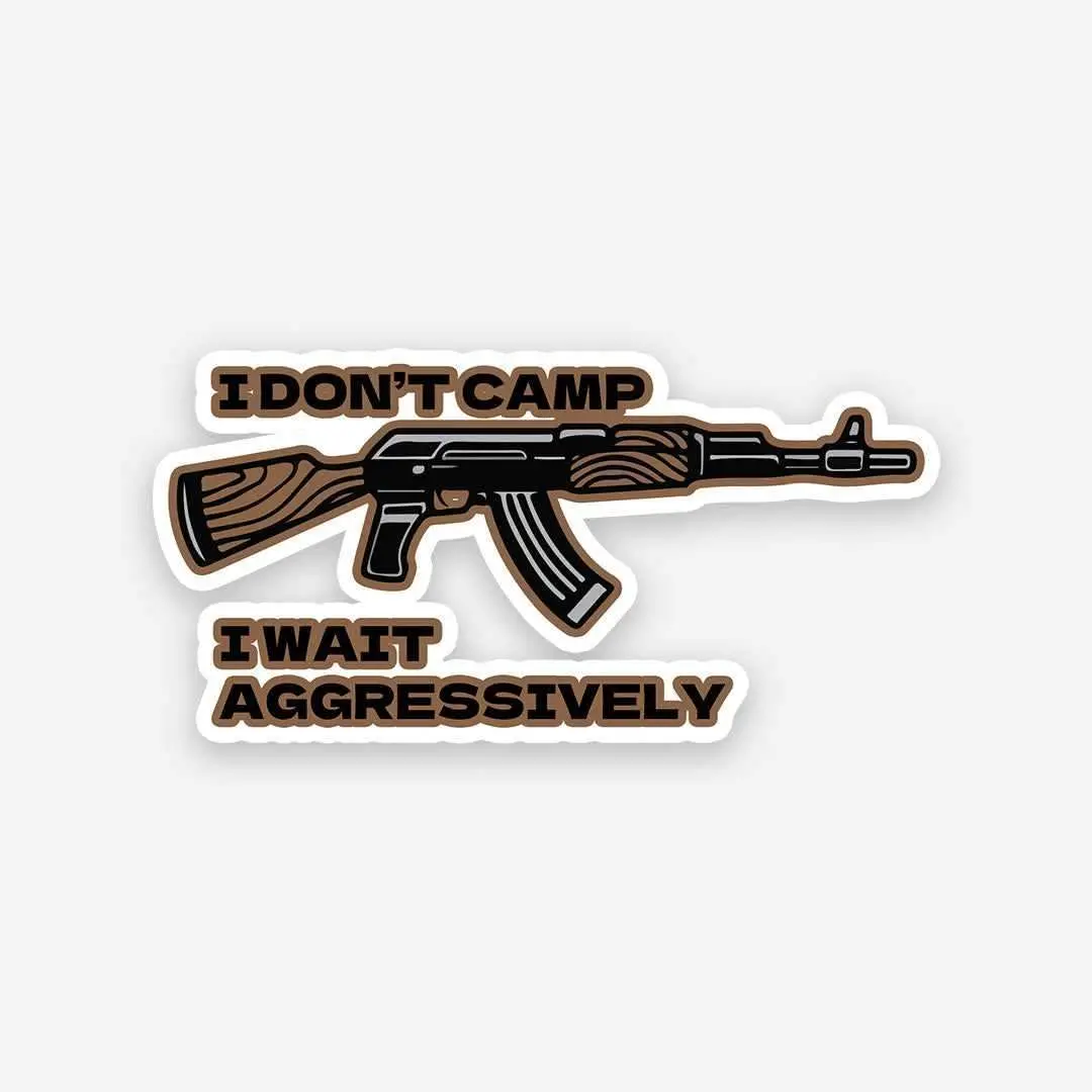 I Don't Camp Sticker 1