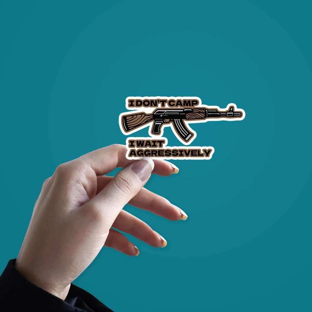 I Don't Camp Sticker 2