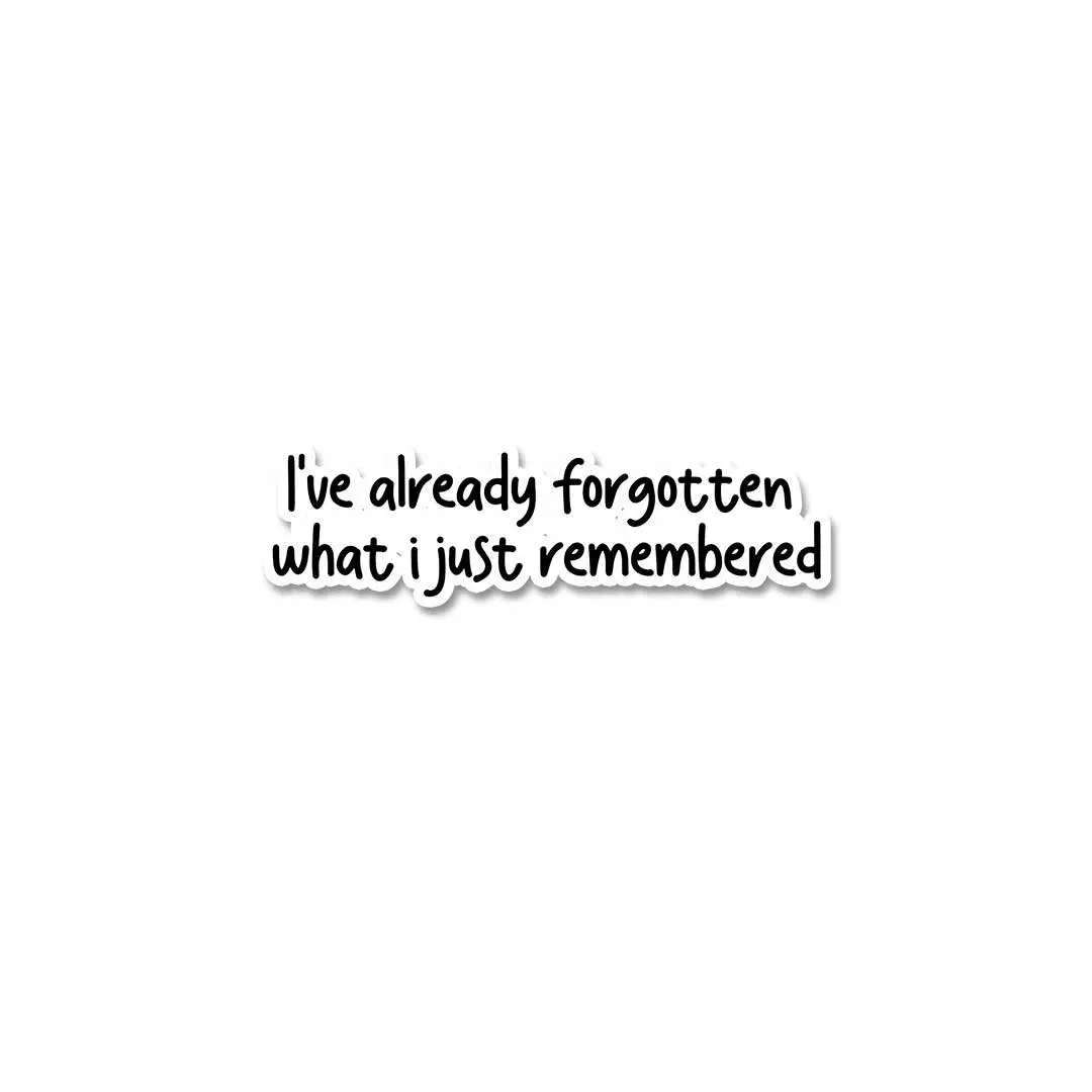 I Have Already Forgotten Sticker 2