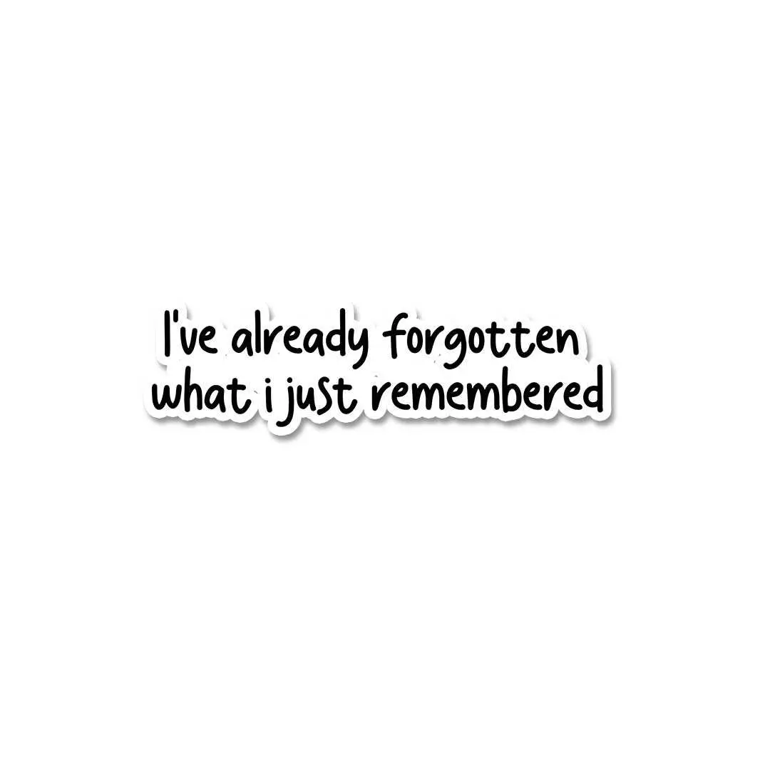I Have Already Forgotten Sticker 1