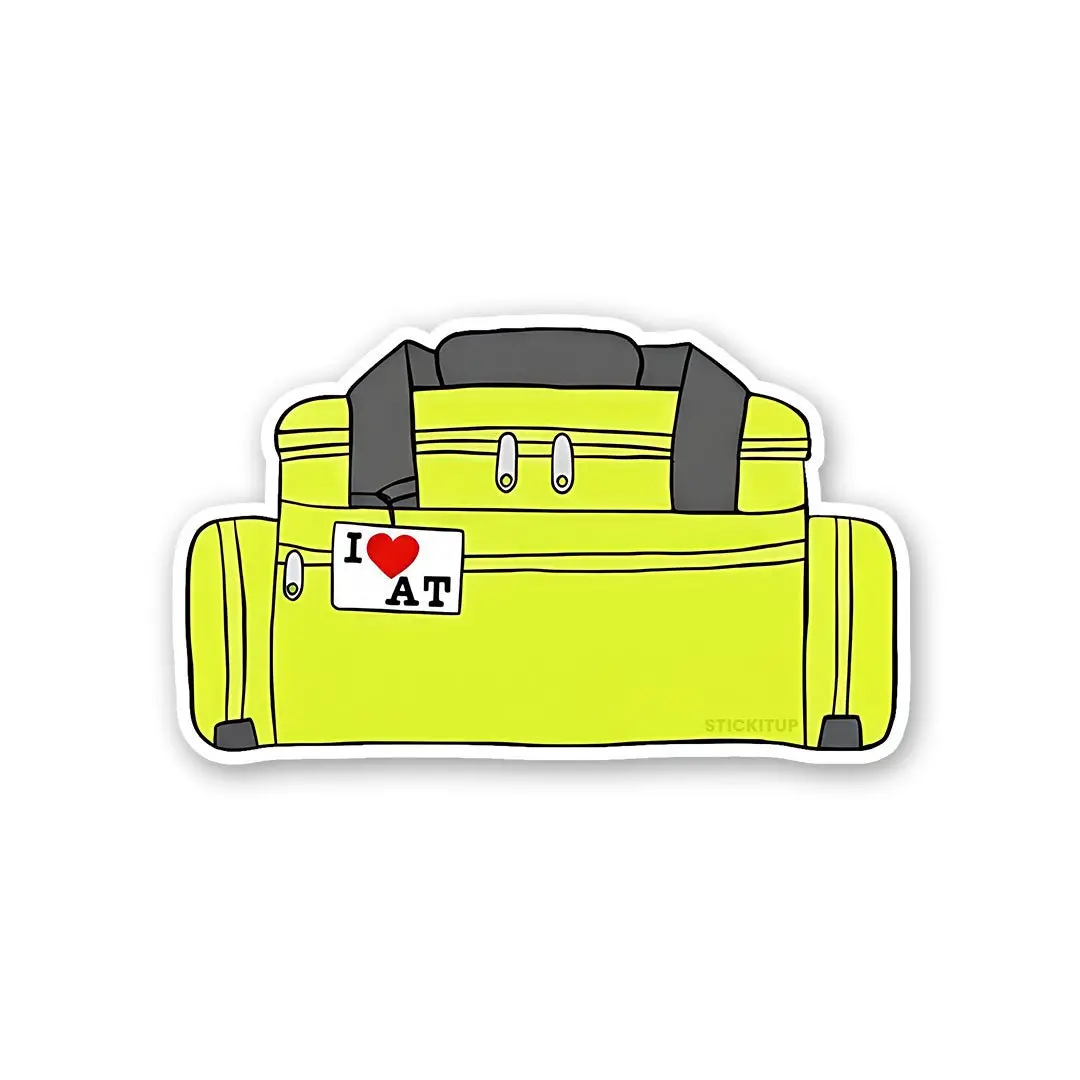 I Love At Duffel Bag Sticker 1