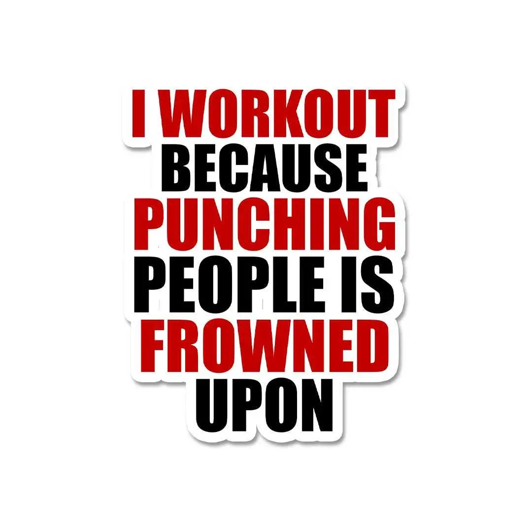 I Workout Because Sticker 1