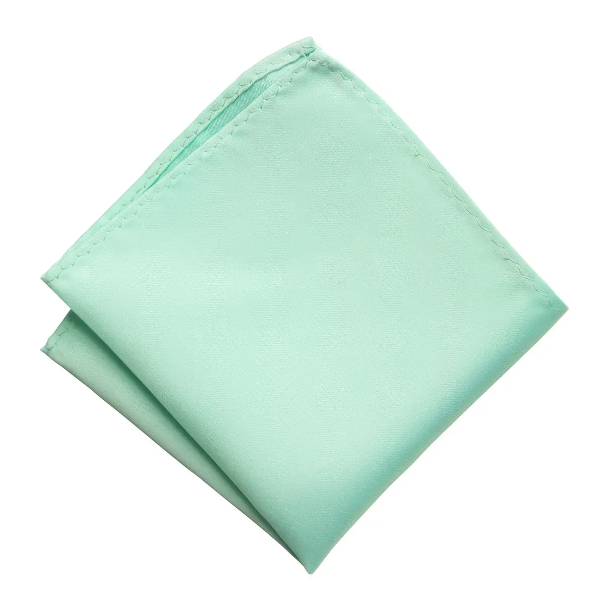 Ice Blue Pocket Square. Solid Color Satin Finish, No Print 1