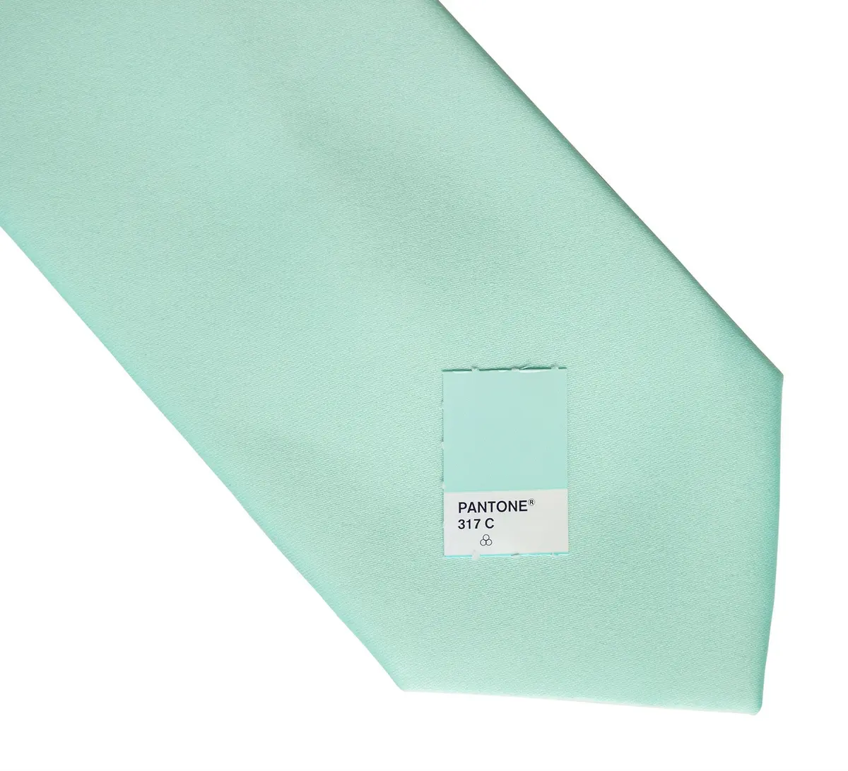 Ice Blue Necktie. Solid Color Satin Finish Tie, No Print 2