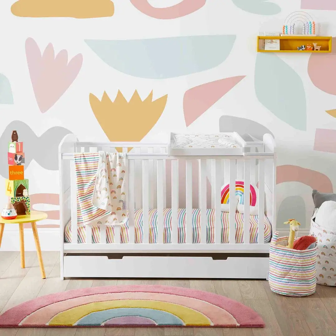 Ickle Bubba Coleby Classic Cot Bed With Under Drawer White 1