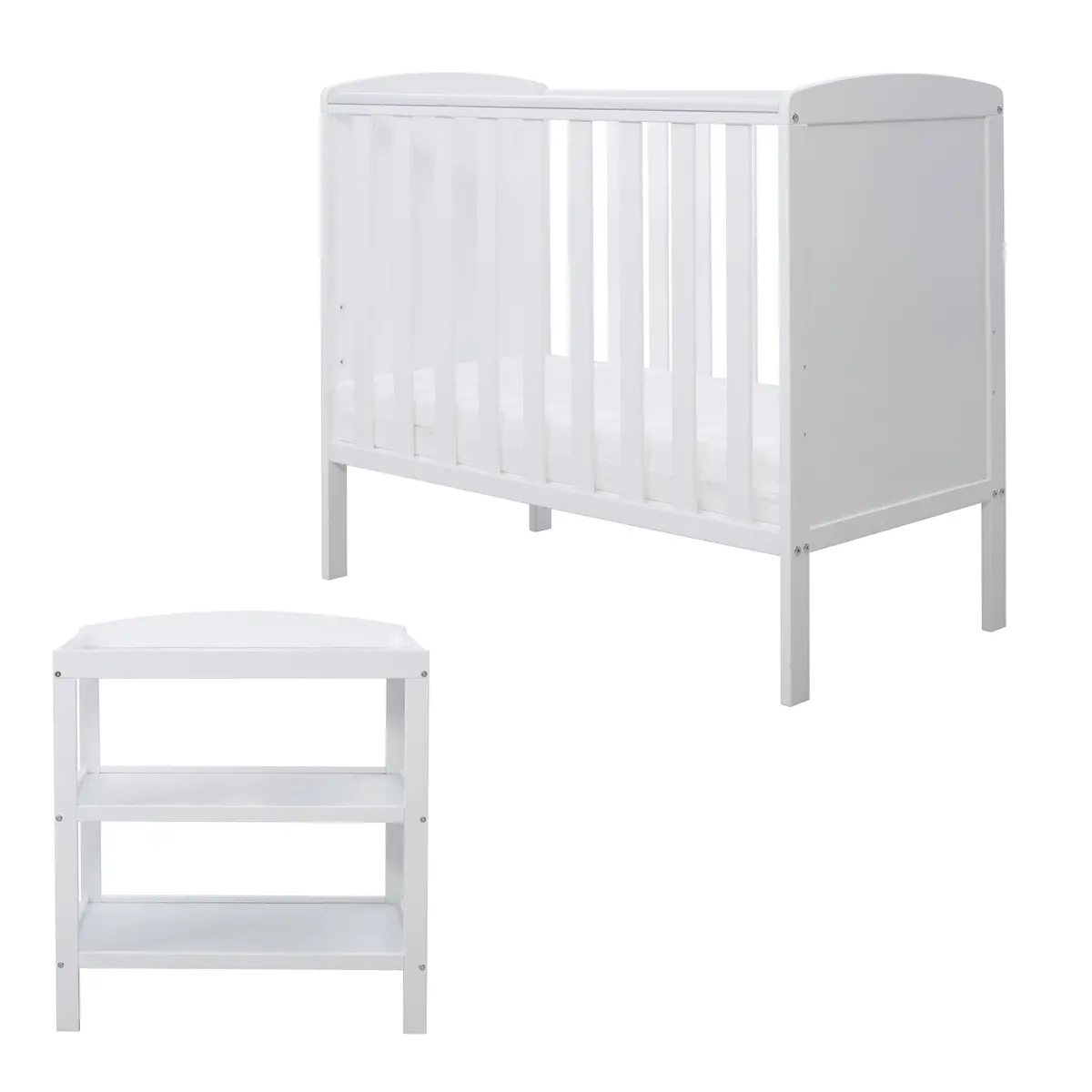 Ickle Bubba Coleby Space Saver 2 Piece Furniture Set White 1