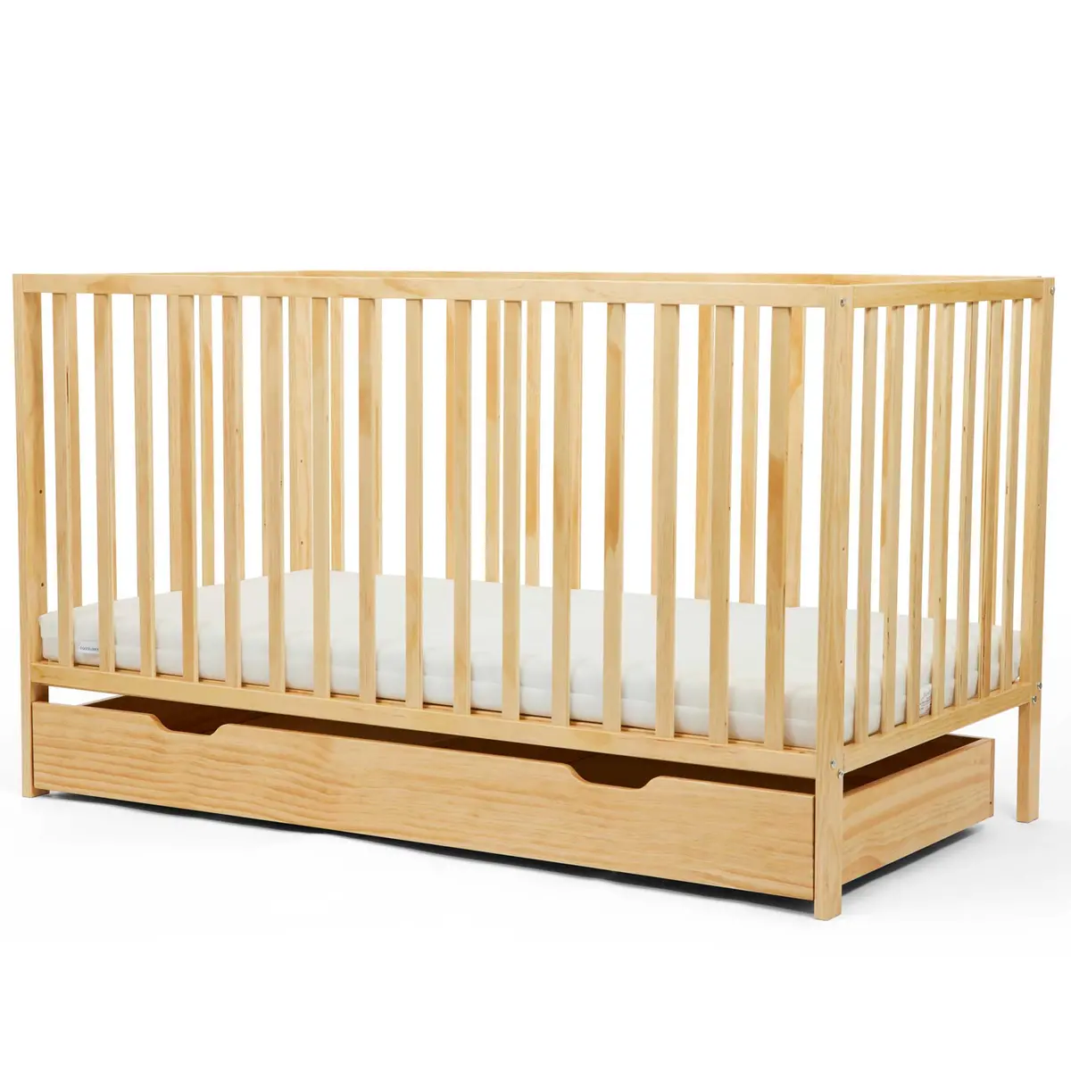Ickle Bubba Hartley Classic Cot & Under Drawer - Pine 1