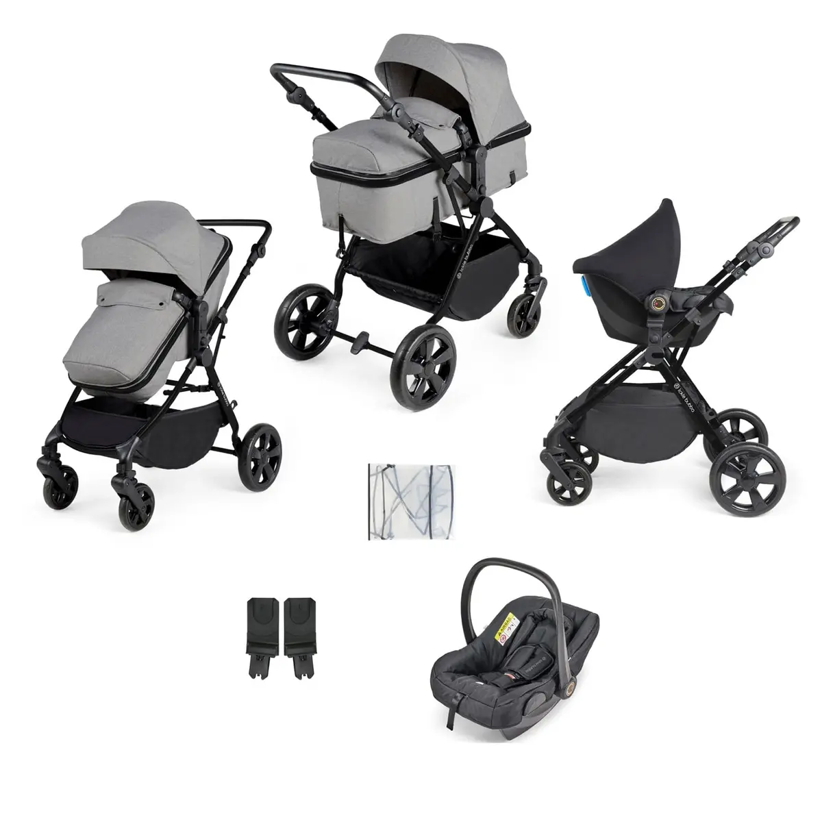 Ickle Bubba Comet 3-In-1 Travel System With Astral Car Seat - Space Grey 1