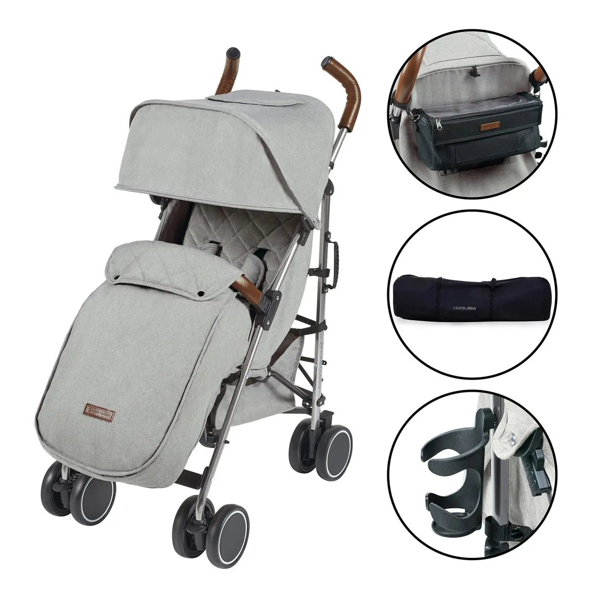 Ickle Bubba Discovery Prime Pushchair Silver/Grey 1