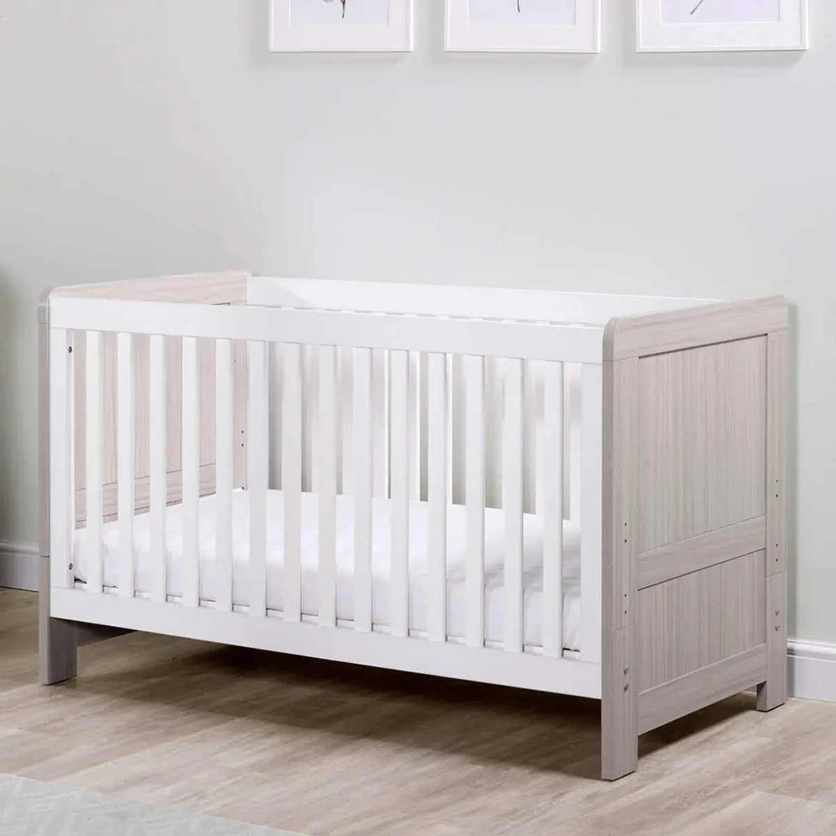 Ickle Bubba Pembrey Cotbed Ash Grey & White 1