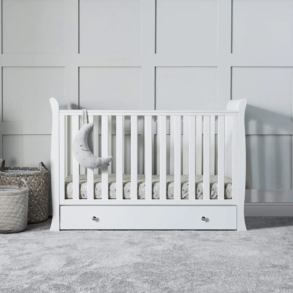Ickle Bubba Snowdon 4 In 1 Mini Cot Bed - White 2