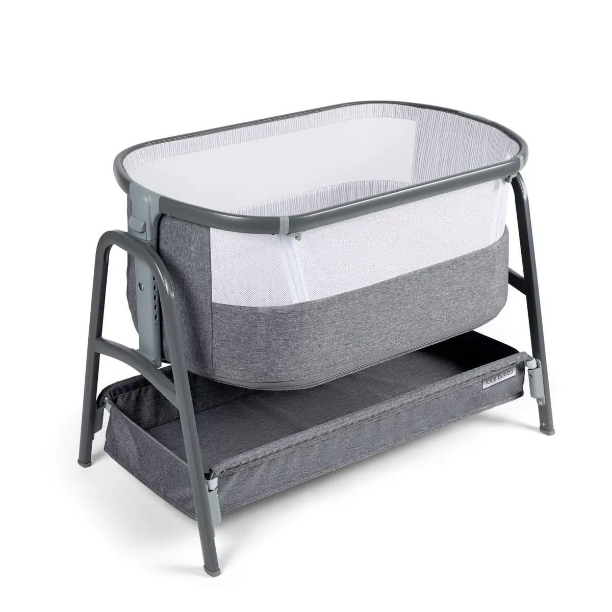 Ickle Bubba Bubba&Me Bedside Crib Space Grey 1