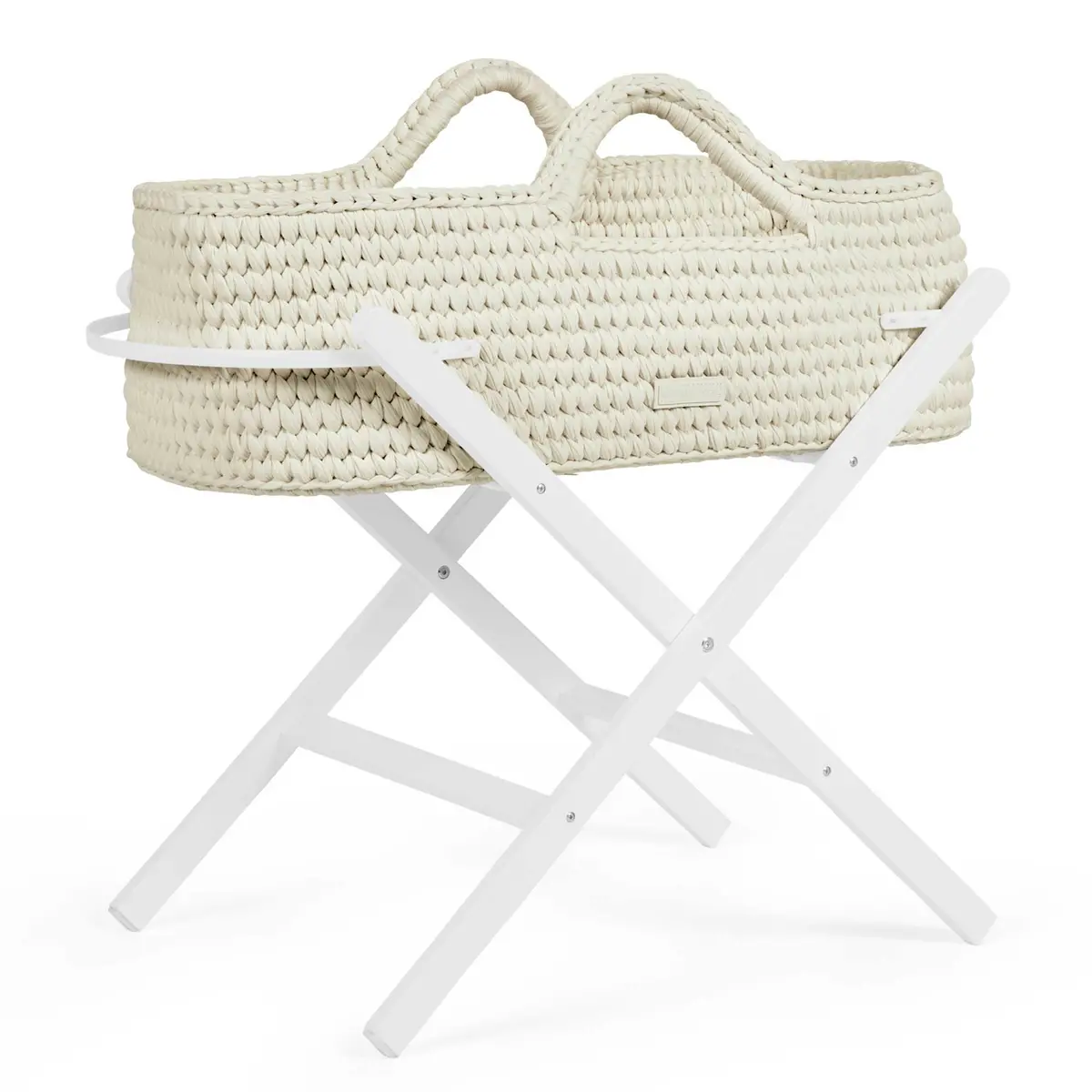 Ickle Bubba Nova Moses Basket & Stand - Cloud/White 2