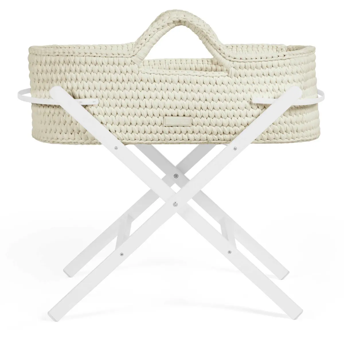 Ickle Bubba Nova Moses Basket & Stand - Cloud/White 1