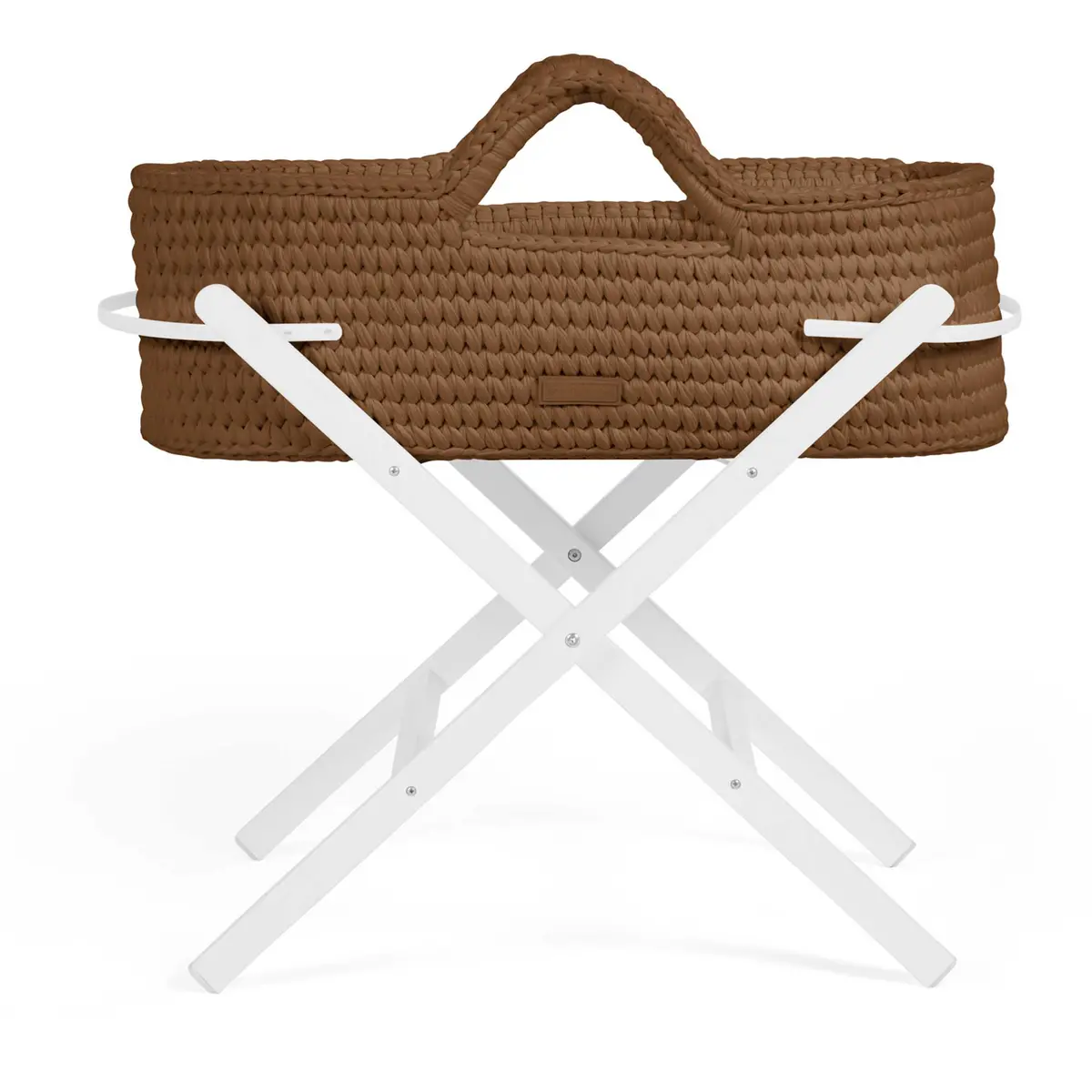 Ickle Bubba Nova Moses Basket & Stand - Mocha/White 1