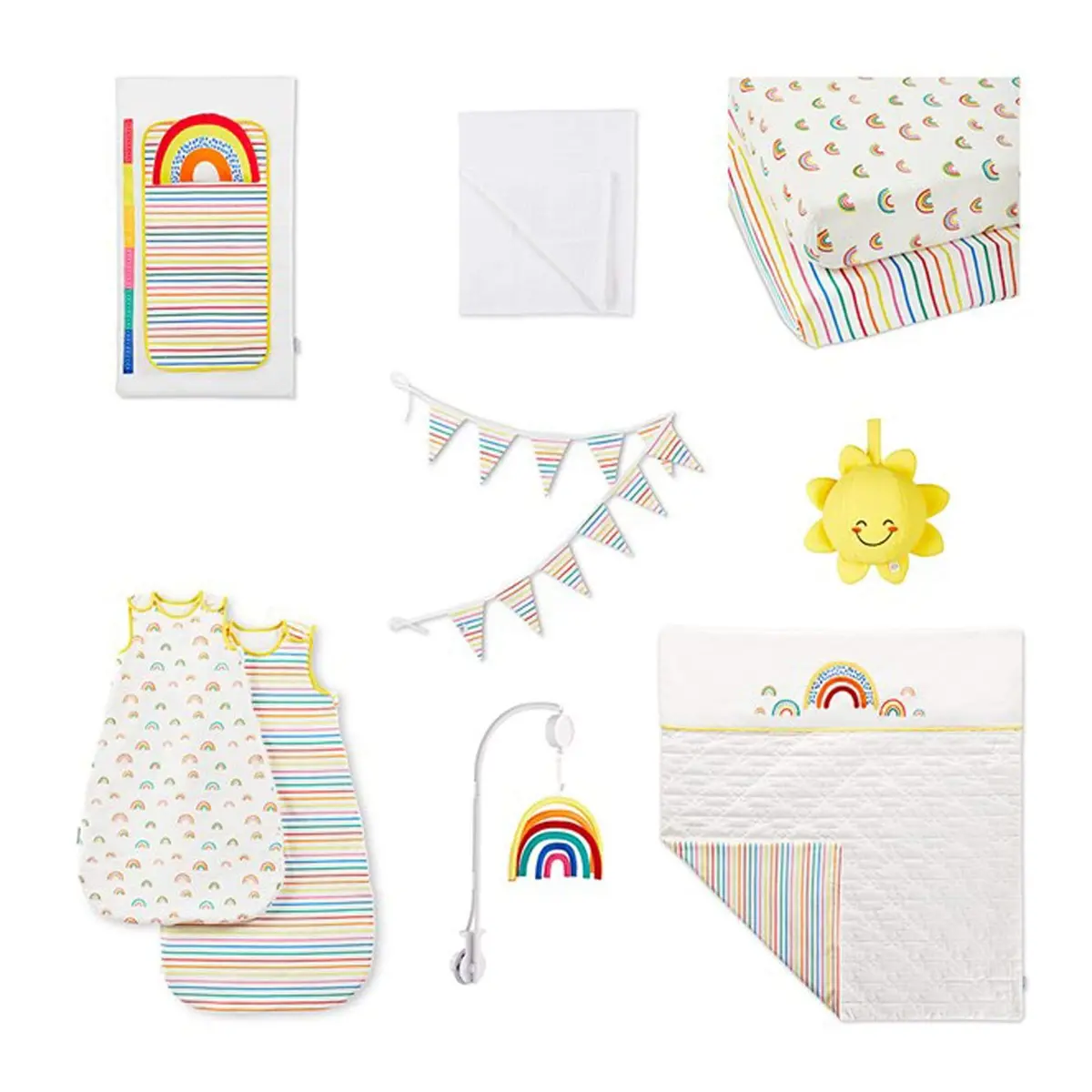 Ickle Bubba Rainbow Dreams Collection 10Pc Nursery Starter Set 1