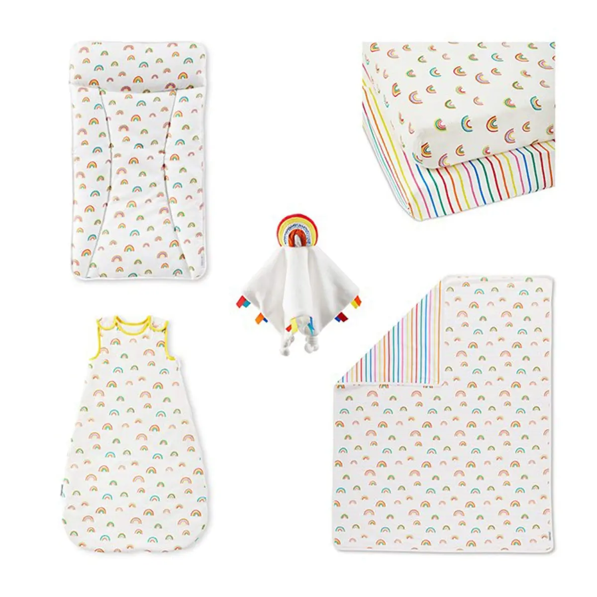 Ickle Bubba Rainbow Dreams Collection 6Pc Nursery Starter Set 1