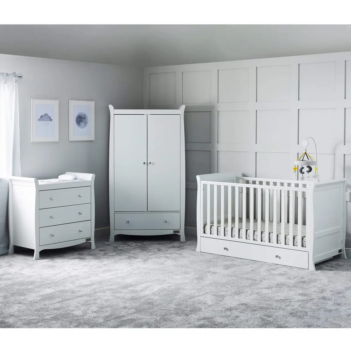 Ickle Bubba Snowdon Classic 3 Piece Furniture Set - White 1